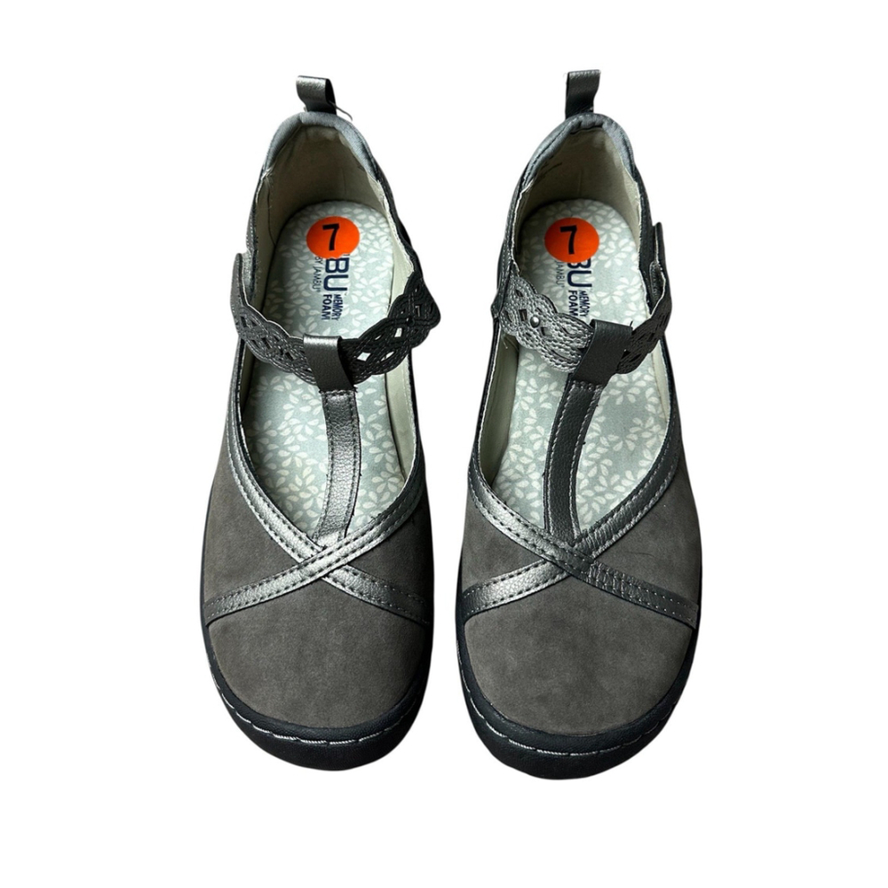 JBU by Jambu Buttercup Mary Jane Flats Women’s Size 7 M Grey Walking Comfort